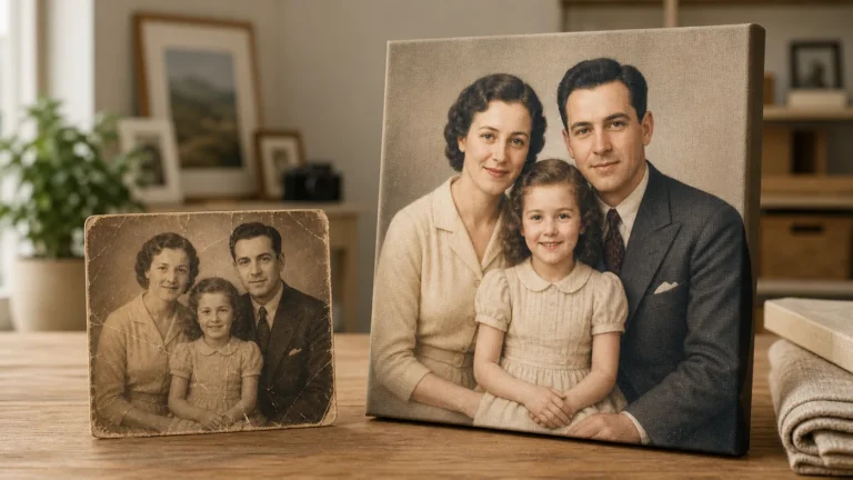 AI Photo Restoration in Edmonton: Preserve Old Family Photos on Canvas
