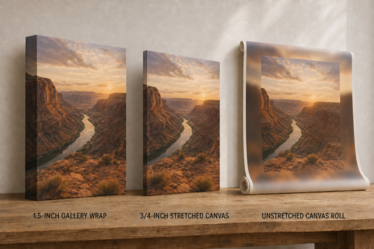 Which Canvas Format Fits Your Edmonton Home? Deep Wraps, Slim Canvases, and Rolls Explained